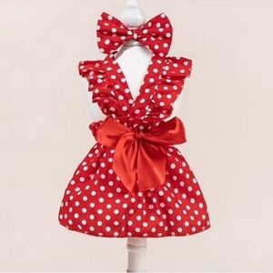 Red Polka Dot Dress with Bow